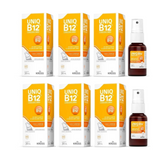 Kit 6 Uniq B12 Cianocobalamina Spray Sublingual 30ml Laranja