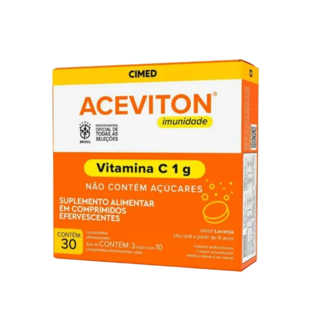 Aceviton Vitamina C 1g Cimed 30 Comprimidos Efervescentes