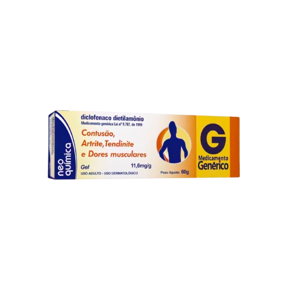 Diclofenaco Dietilamônio 10mg Gel Neo Quimica 60g