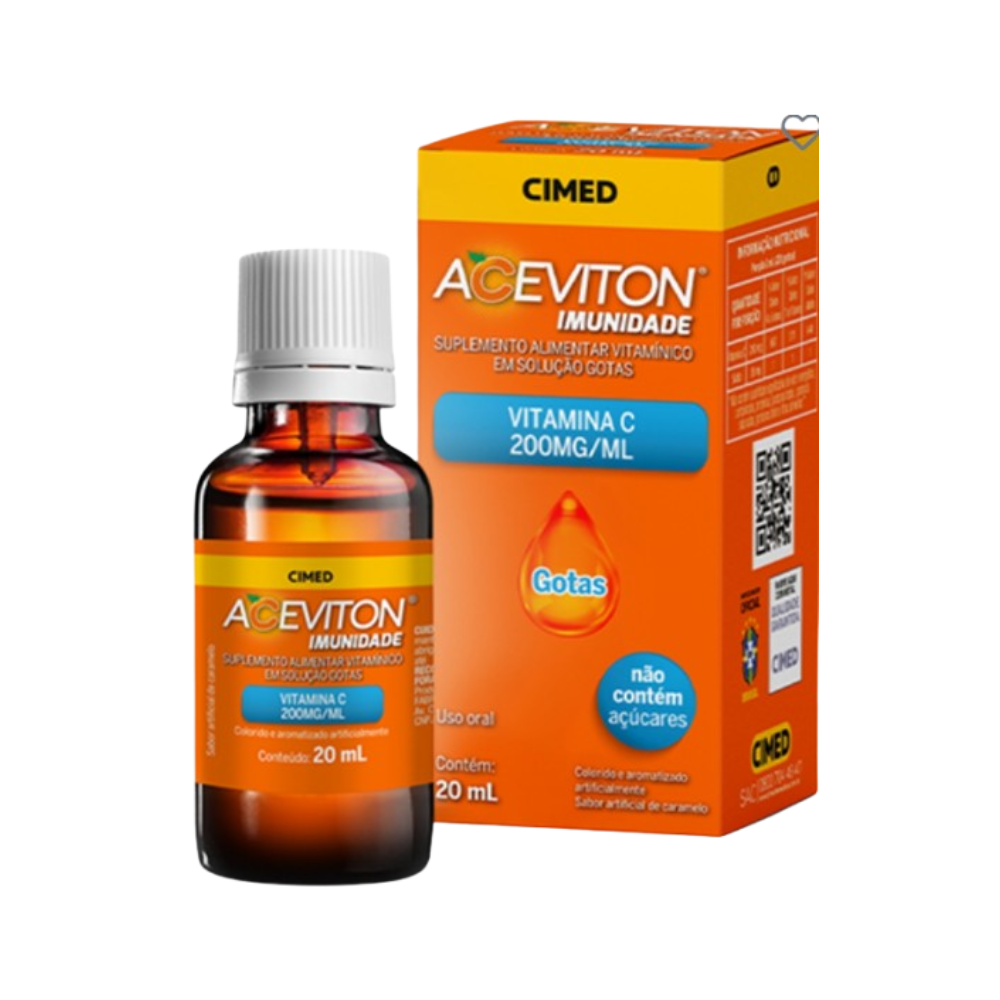 Aceviton Imuni 200mg Gotas Caramelo Cimed 20ml
