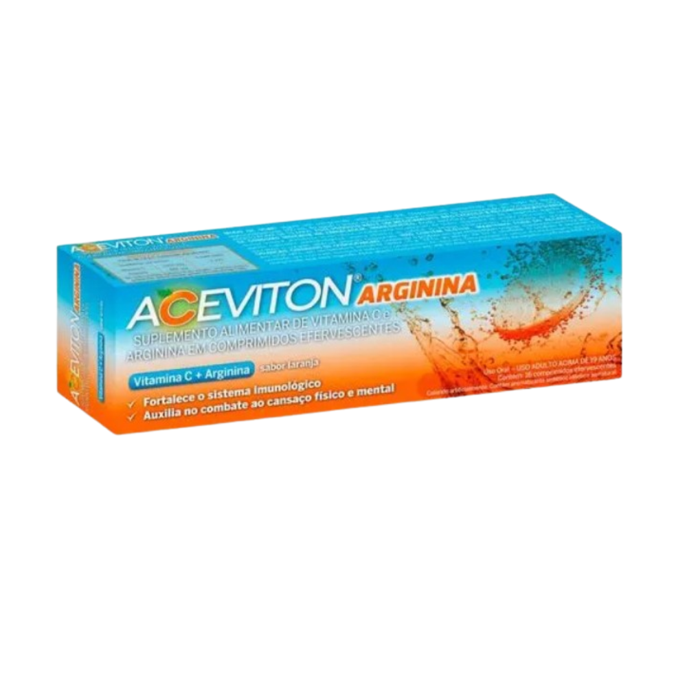 Aceviton Arginina Laranja Cimed 16 Comprimidos Efervescentes
