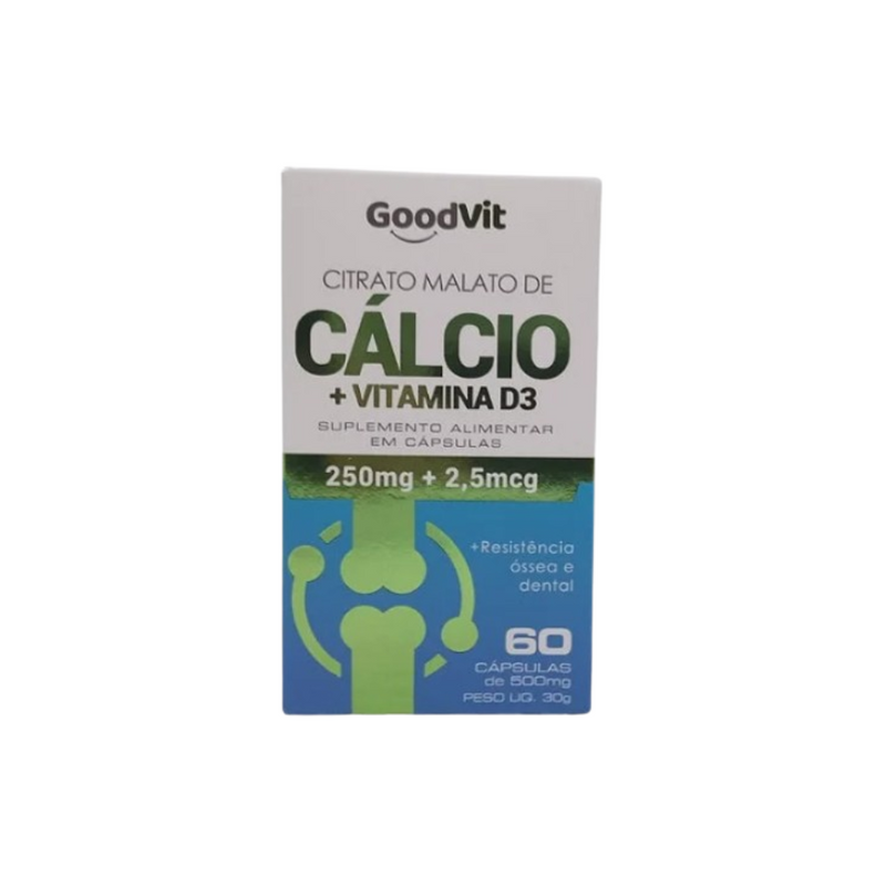 Citrato Malato de Cálcio + Vitamina D3 60 Cápsulas