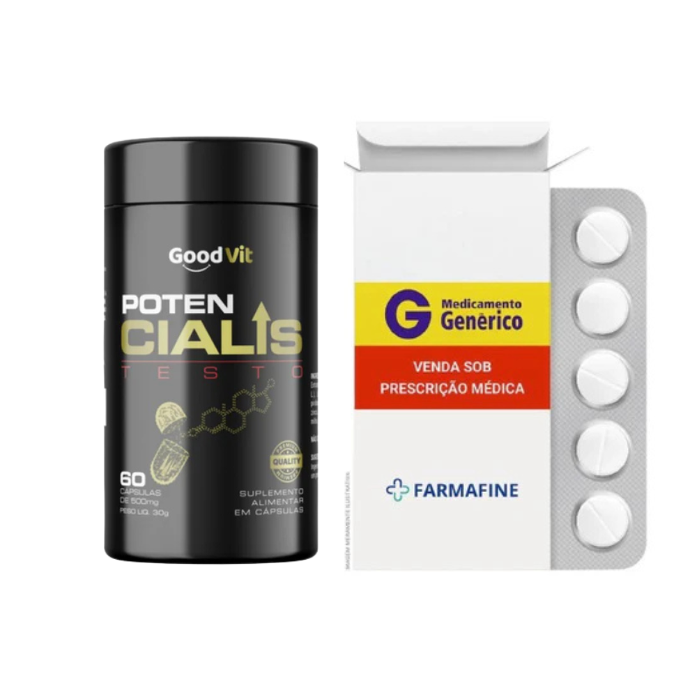 Kit Tadalafila Eurofarma Diário | Potencialis Testo 60 Cápsulas