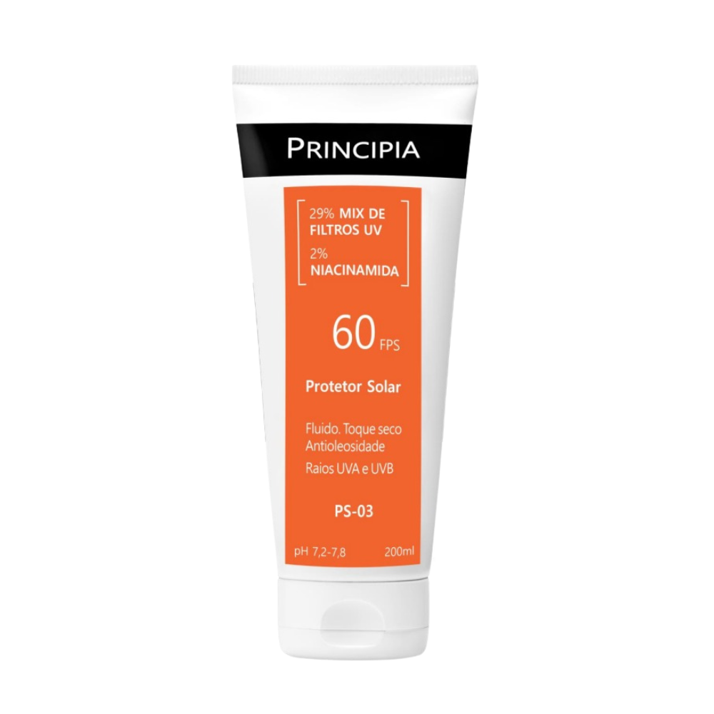 Protetor Solar Corporal Principia FPS60 Toque Seco Antioleosidade PS-03 200ml