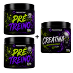 Kit Pré Treino 300g Farmafine + Creatina 100% Pura 300g Farmafine