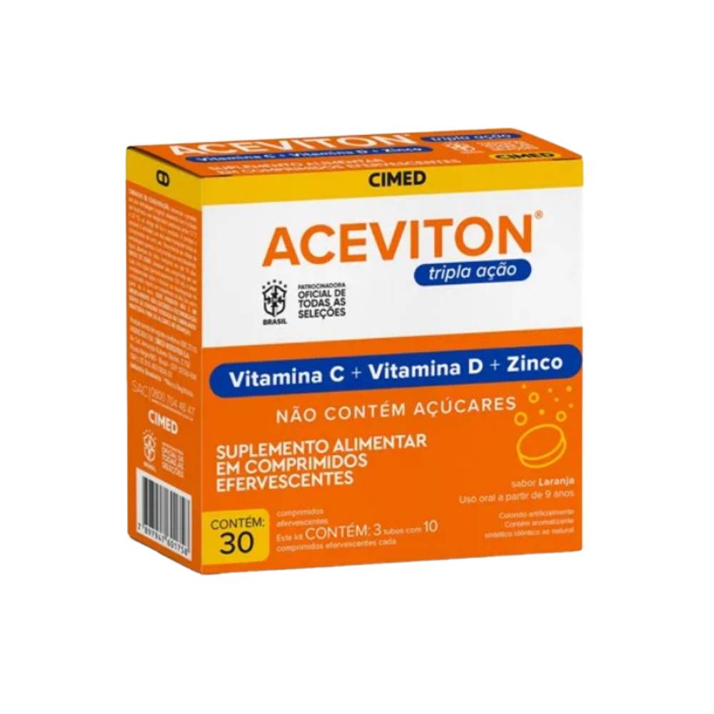 Aceviton Tripla Ação Cimed 30 Comprimidos  Efervescentes
