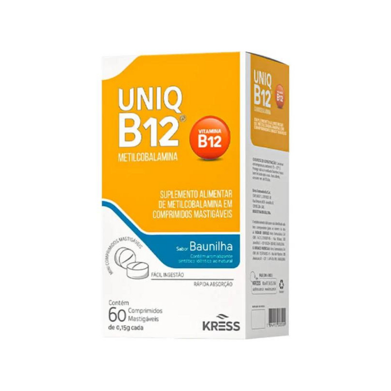 Uniq B12 Metilcobalamina 60 Comprimidos Sublingual