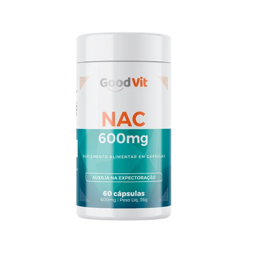 Nac N-Acetilcisteína 600mg 60 Cápsulas