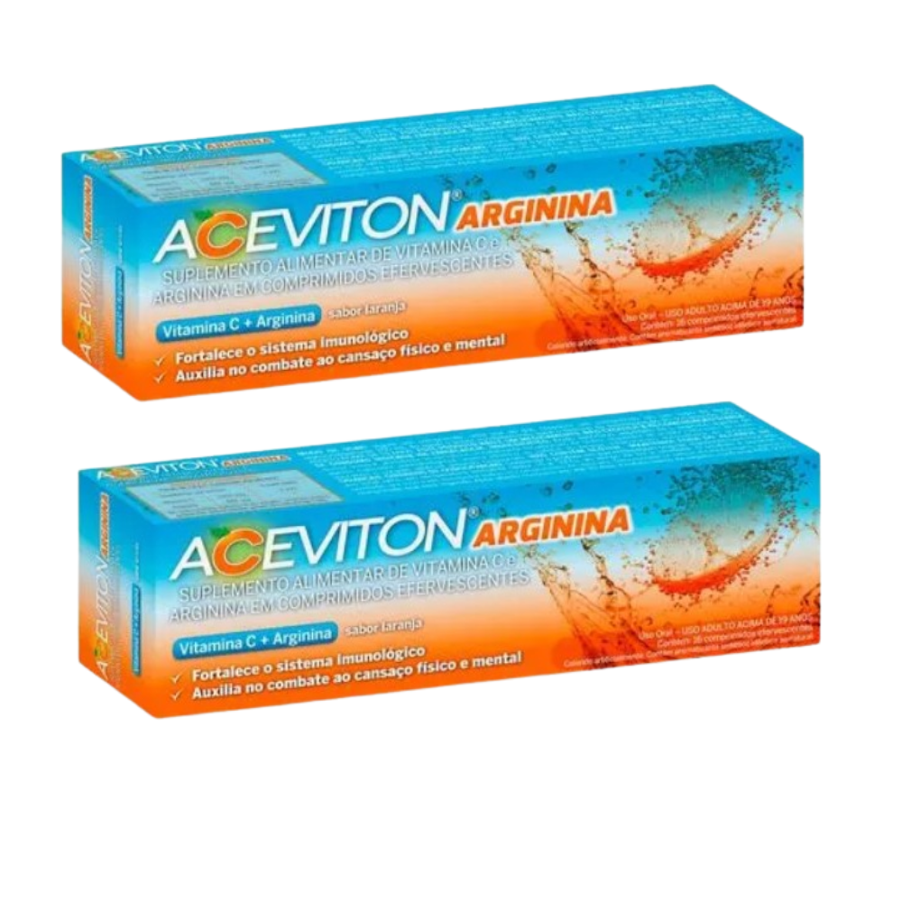 Aceviton Arginina Laranja Cimed 16 Comprimidos Efervescentes