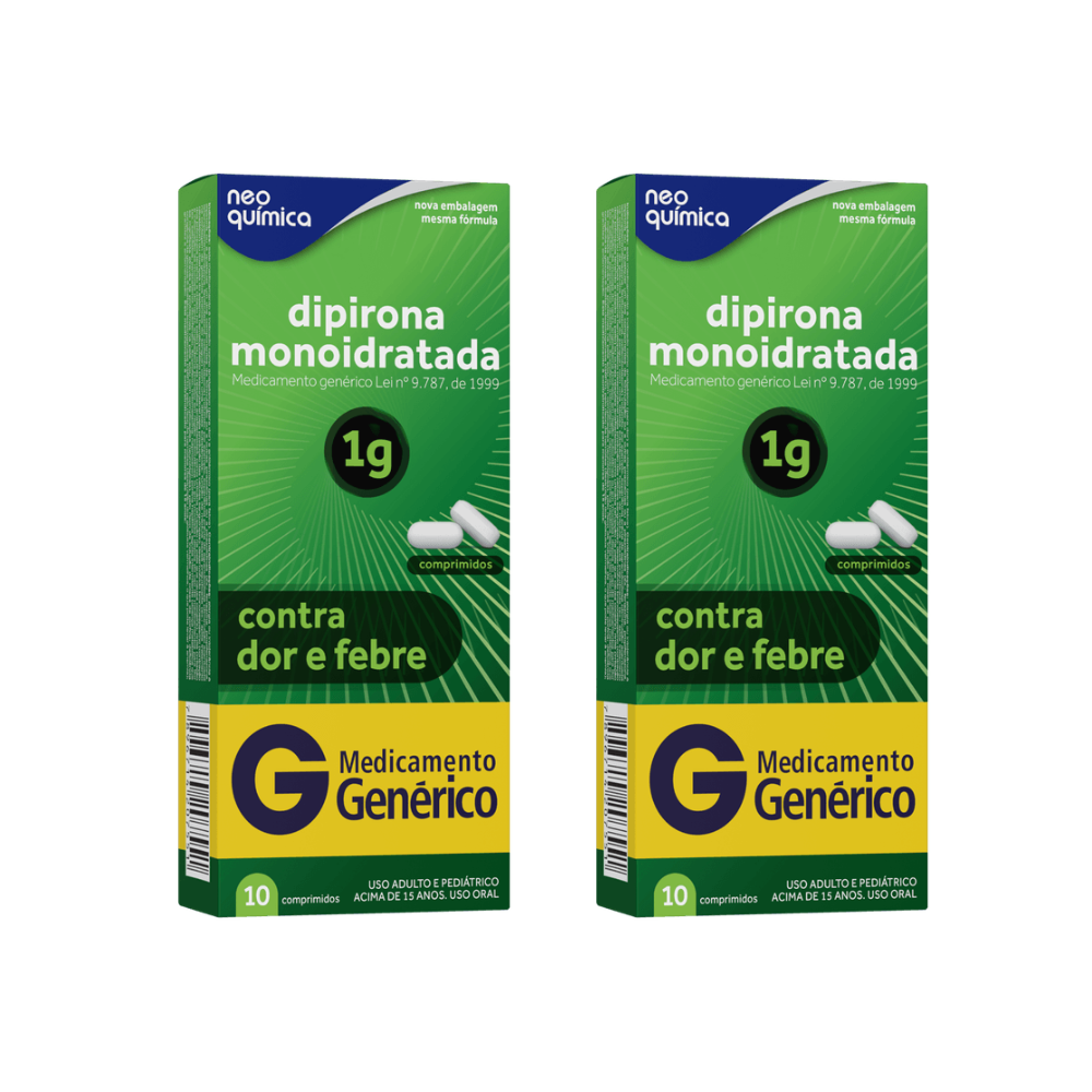 Dipirona Sódica 1gr Neo Quimica 10 Comprimidos
