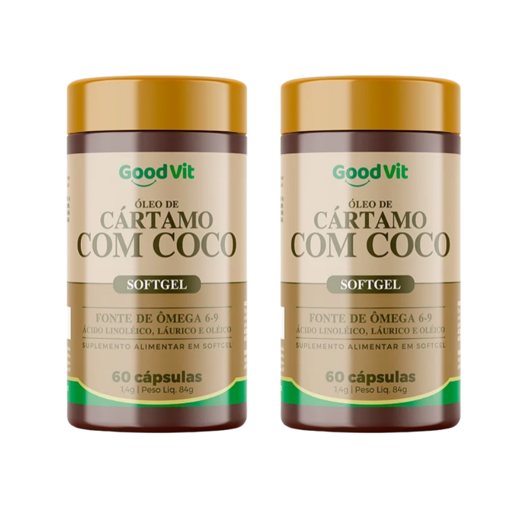 Óleo de Cártamo e Coco 60 Cápsulas