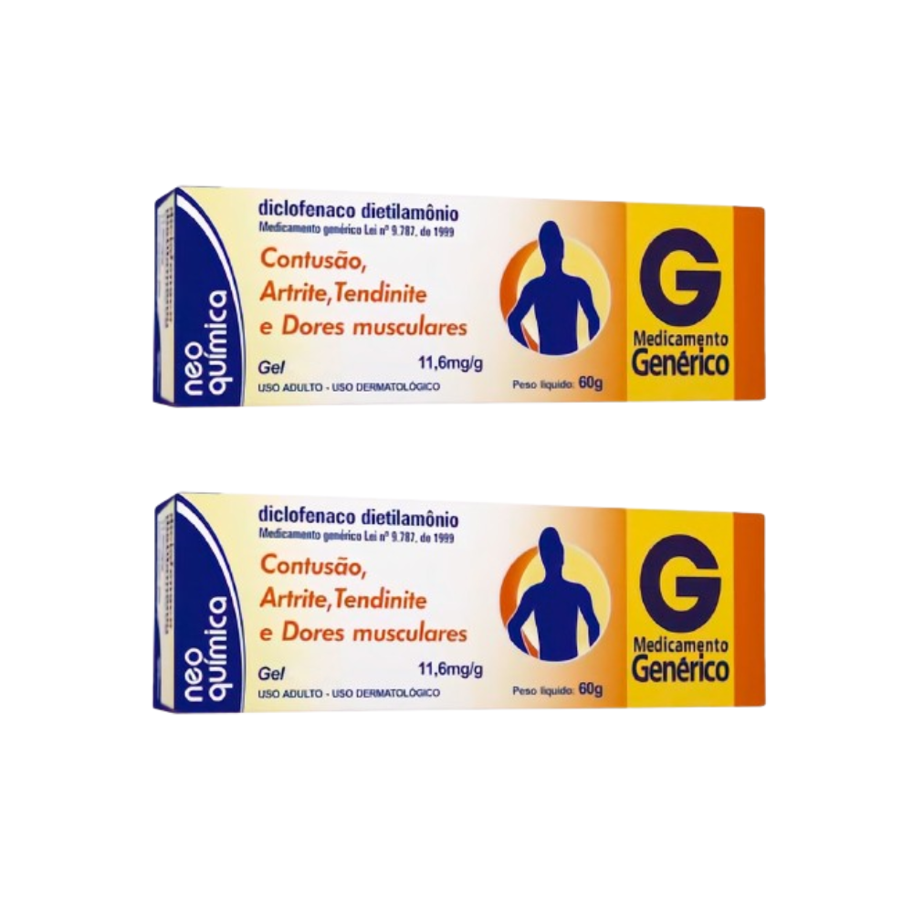 Diclofenaco Dietilamônio 10mg Gel Neo Quimica 60g