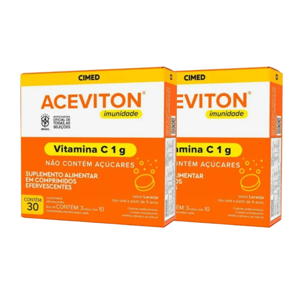 Aceviton Vitamina C 1g Cimed 30 Comprimidos Efervescentes