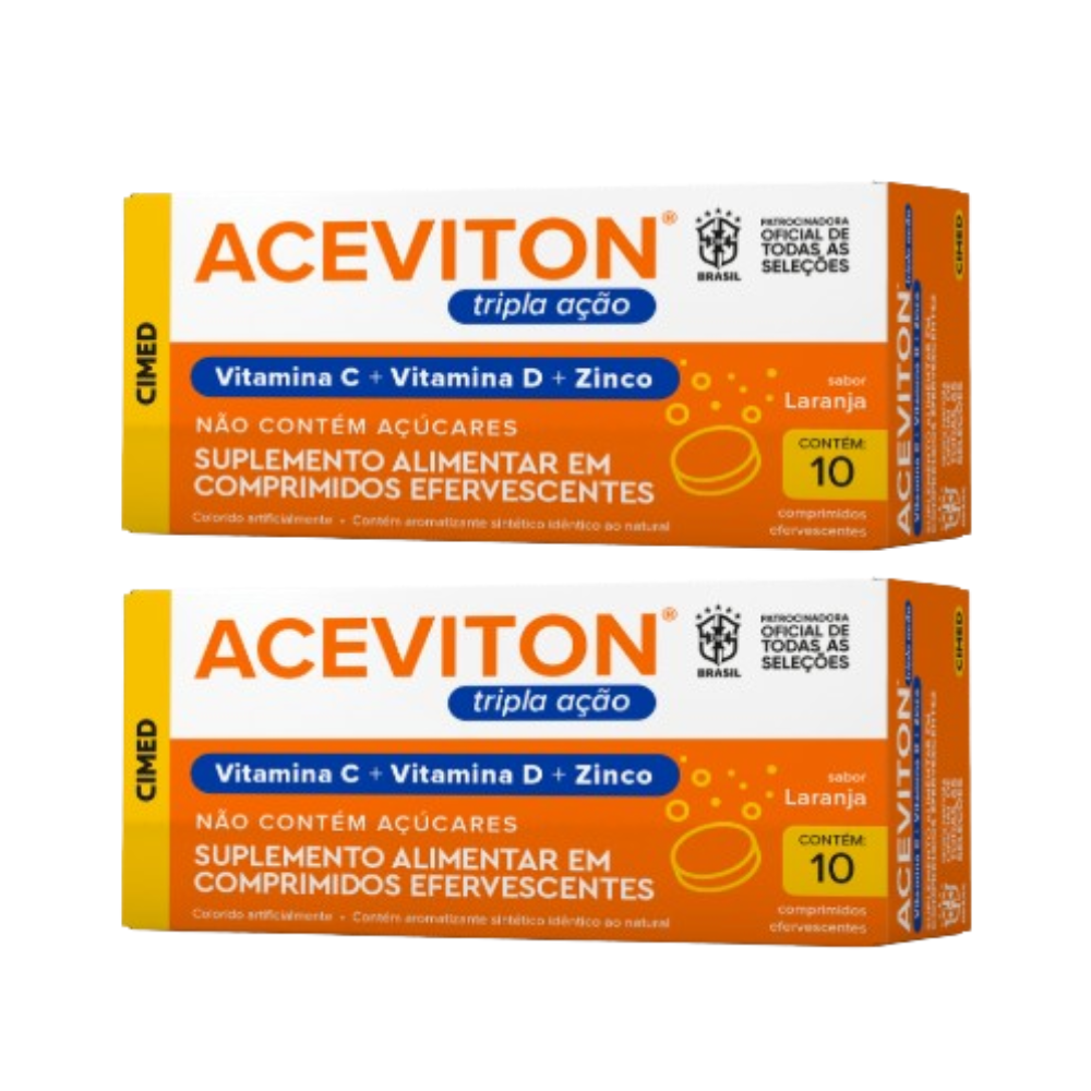 Aceviton Tripla Ação Cimed 10 Comprimidos  Efervescentes