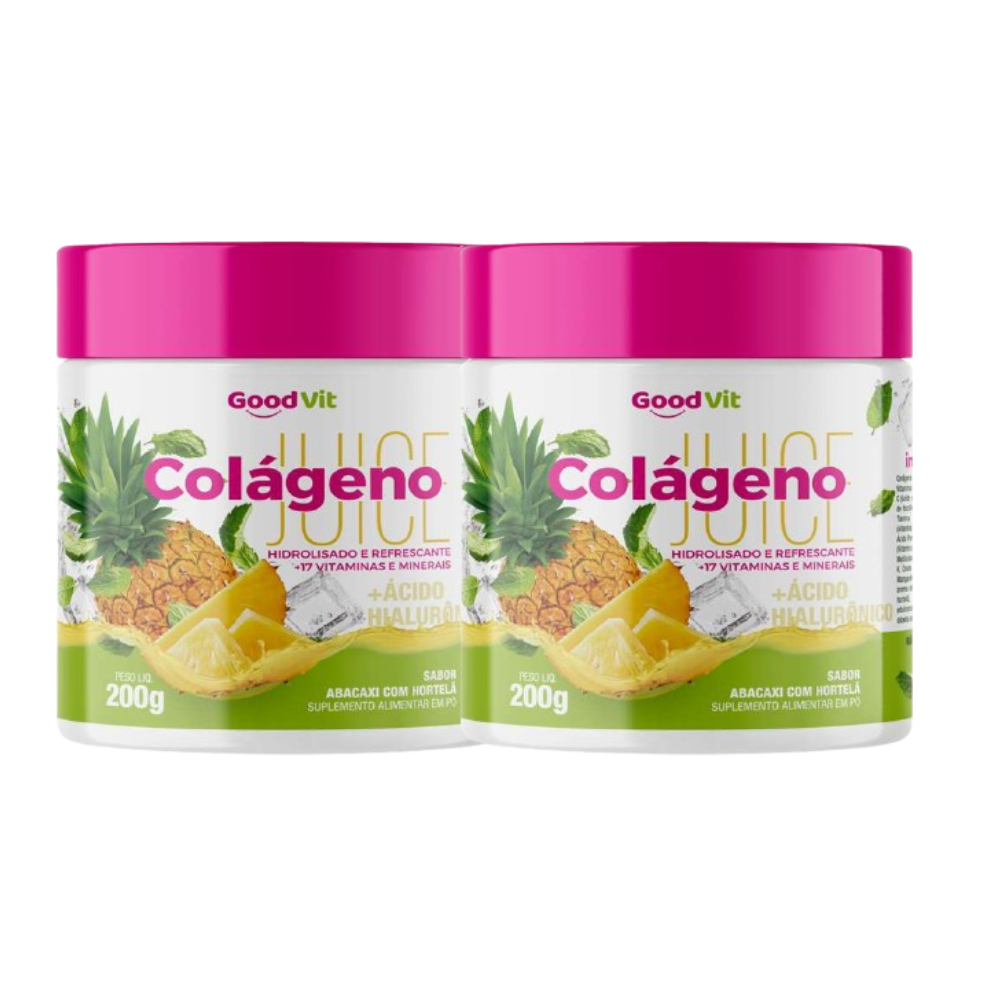 Colágeno Hidrolisado Juice Abacaxi Hortelã 200g