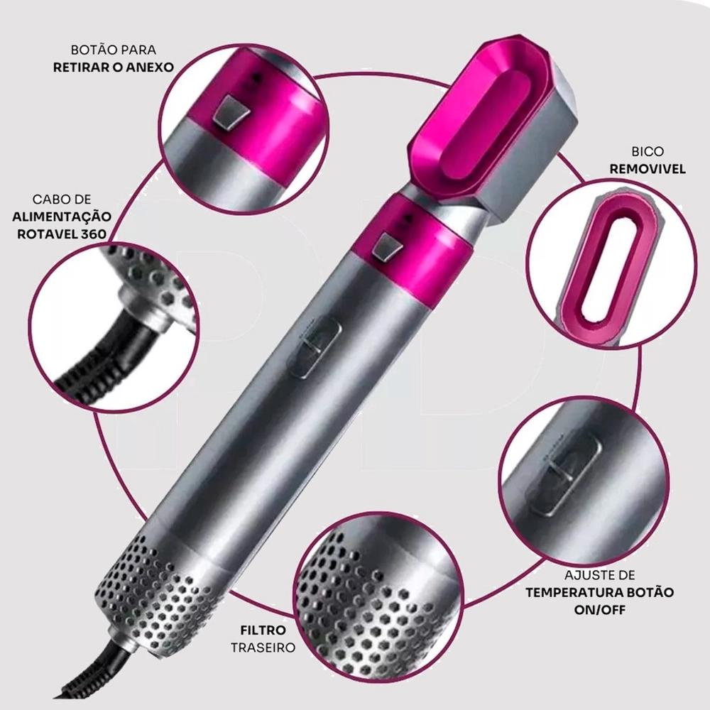 Escova Modeladora HairTech 5 em 1