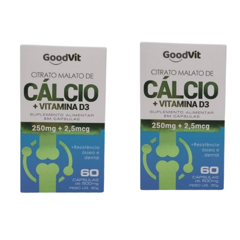 Citrato Malato de Cálcio + Vitamina D3 60 Cápsulas