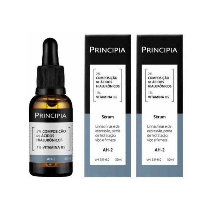 Sérum Facial Hidratante Antissinais Principia Skincare AH-2 Ácido Hialurônico + Vitamina B5 30ml