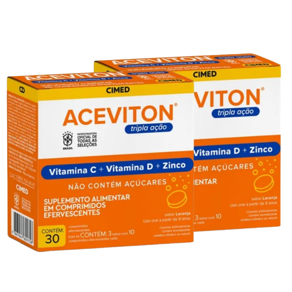 Aceviton Tripla Ação Cimed 30 Comprimidos  Efervescentes