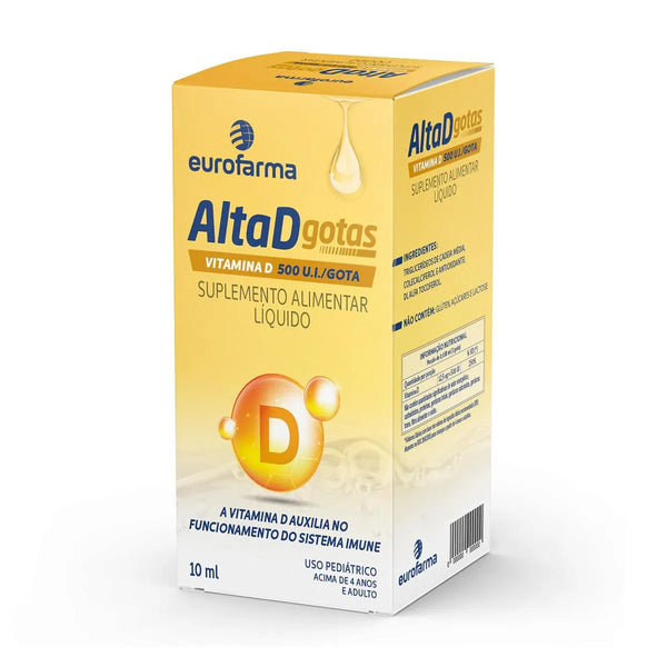 Suplemento Alimentar Eurofarma Alta D 500 UI Gotas 10ml