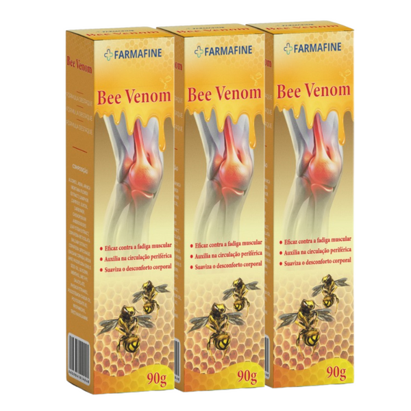 Kit 3 Bee Venom Zelândia 90g Farmafine