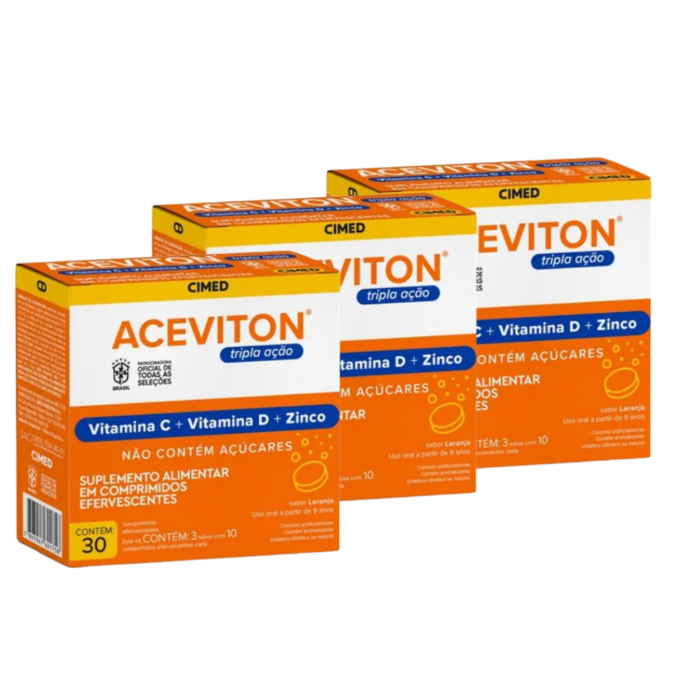 Aceviton Tripla Ação Cimed 30 Comprimidos  Efervescentes