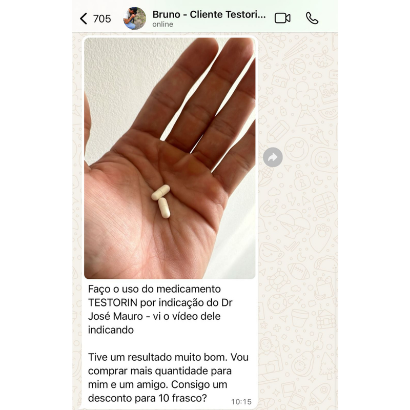 Testorin1000 Com 60 Cápsulas Revestida