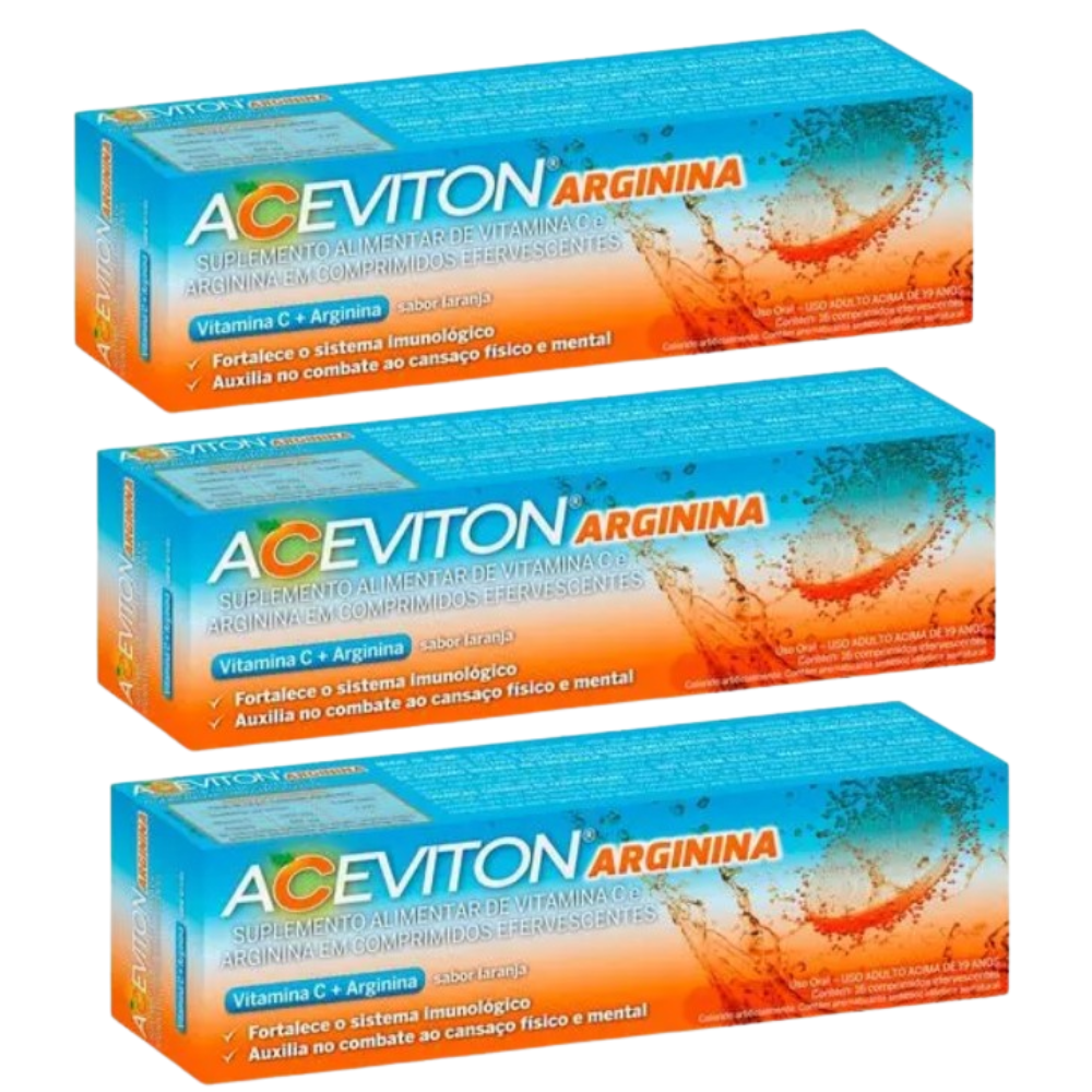 Aceviton Arginina Laranja Cimed 16 Comprimidos Efervescentes
