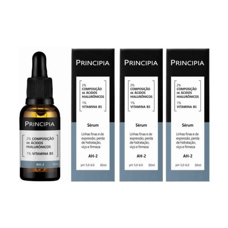 Sérum Facial Hidratante Antissinais Principia Skincare AH-2 Ácido Hialurônico + Vitamina B5 30ml