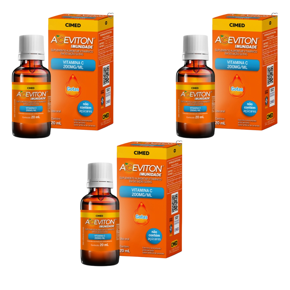 Aceviton Imuni 200mg Gotas Caramelo Cimed 20ml