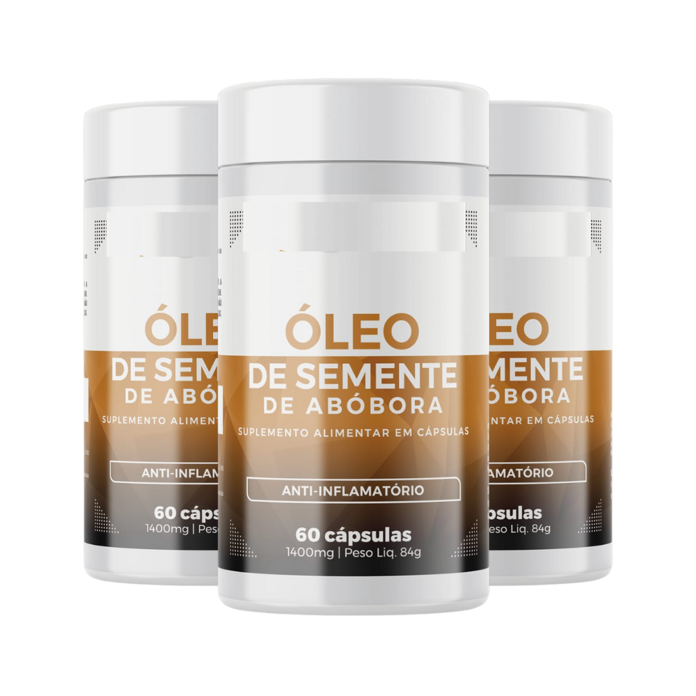 Óleo de Semente de Abóbora 60 Cápsulas - Kit com 3 Frascos - farmafine.com.br