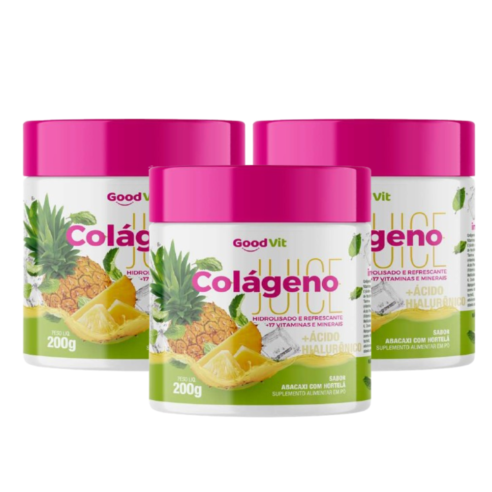 Colágeno Hidrolisado Juice Abacaxi Hortelã 200g