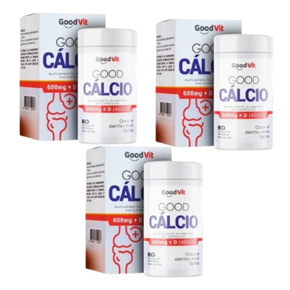 Cálcio D3 600mg+400Ui 60 Cápsulas