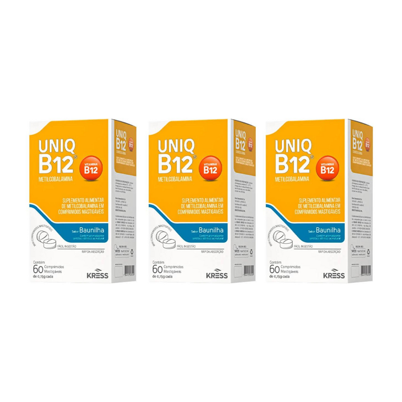 Uniq B12 Metilcobalamina 60 Comprimidos Sublingual