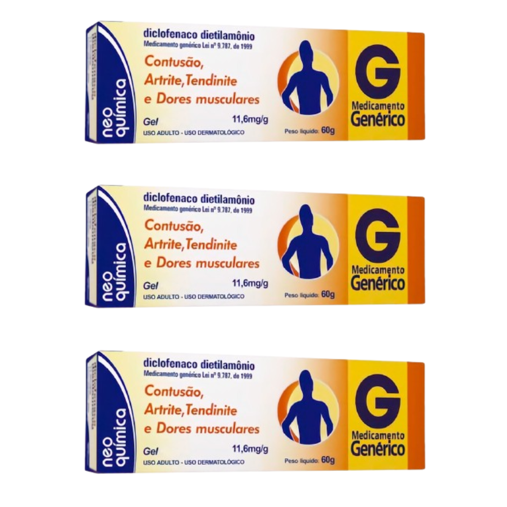 Diclofenaco Dietilamônio 10mg Gel Neo Quimica 60g