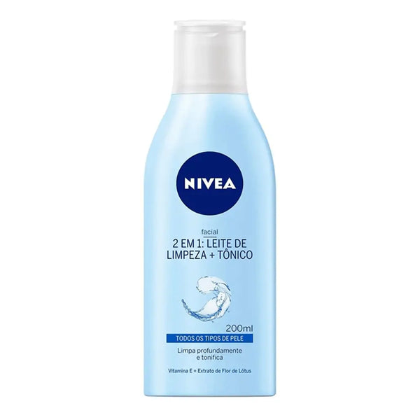 Leite de Limpeza e Tônico Facial Nivea 2 em 1 Todos os Tipos de Pele 200ml