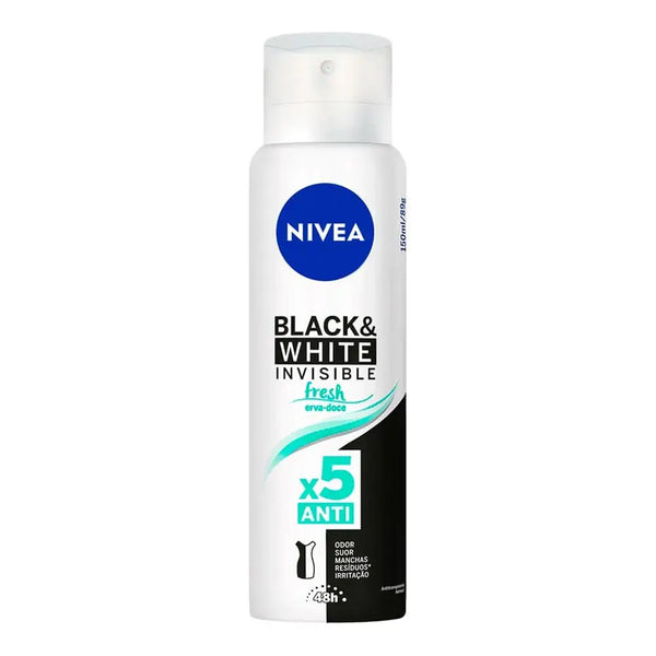 Desodorante Antitraspirante Aerossol Nivea Black & White Invisible Fresh 150ml