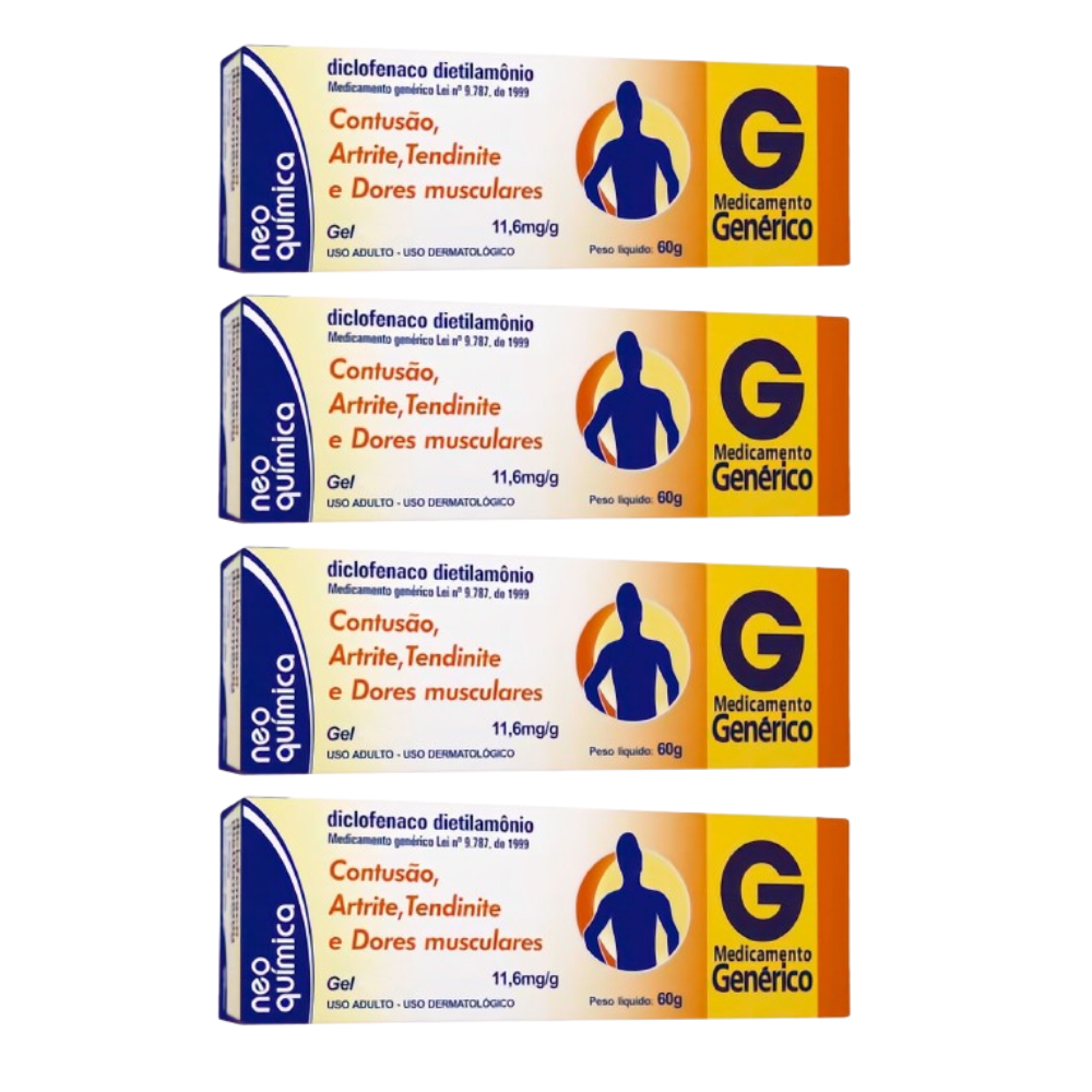 Diclofenaco Dietilamônio 10mg Gel Neo Quimica 60g