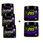 Kit Pré Treino 300g Farmafine + Creatina 100% Pura 300g Farmafine