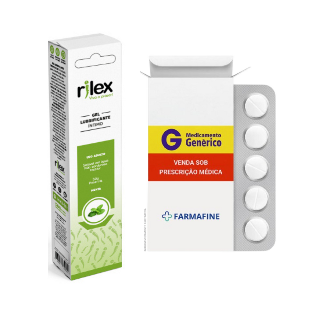 Kit Tadalafila Eurofarma 20mg + Gel Lubrificante Rilex Menta 50g
