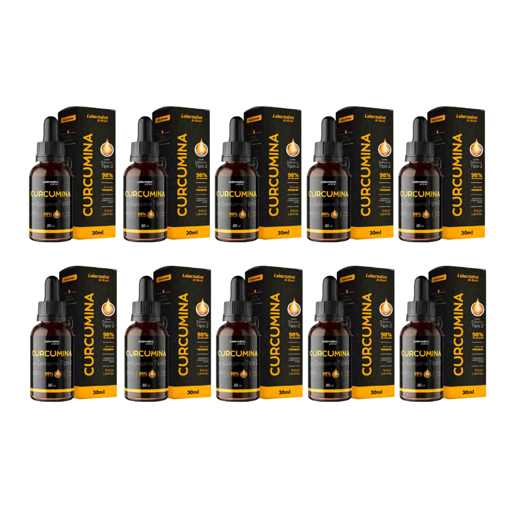2 Frascos Curcumina Com Colágeno Tipo 2 - Gotas - farmafine.com.br