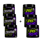 Kit Pré Treino 300g Farmafine + Creatina 100% Pura 300g Farmafine