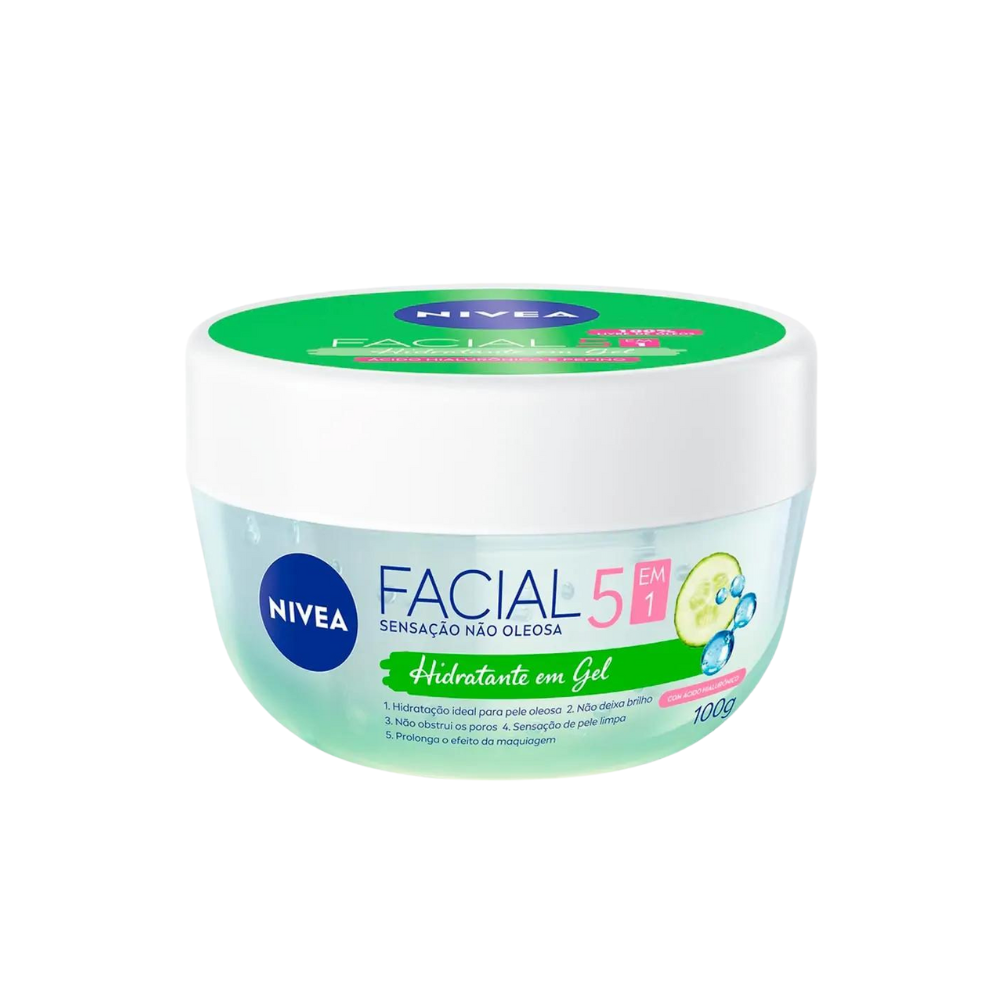 Hidratante Facial em Gel Nivea 5 em 1 Pele Oleosa 100g – Farmafine