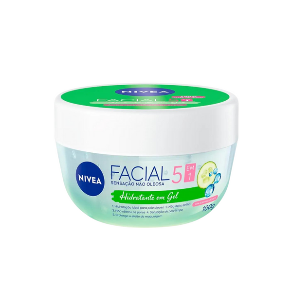 Hidratante Facial em Gel Nivea 5 em 1 Pele Oleosa 100g