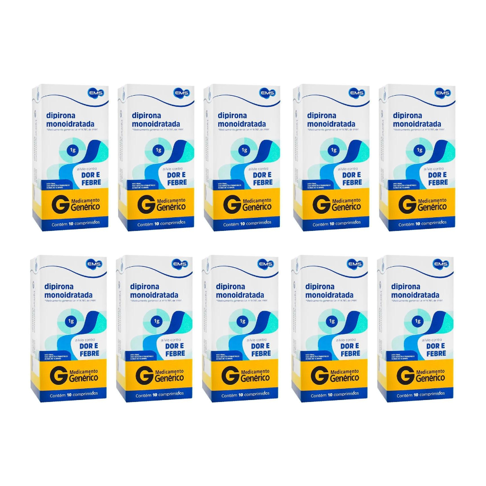 Dipirona 1g 10 Comprimidos - Ems