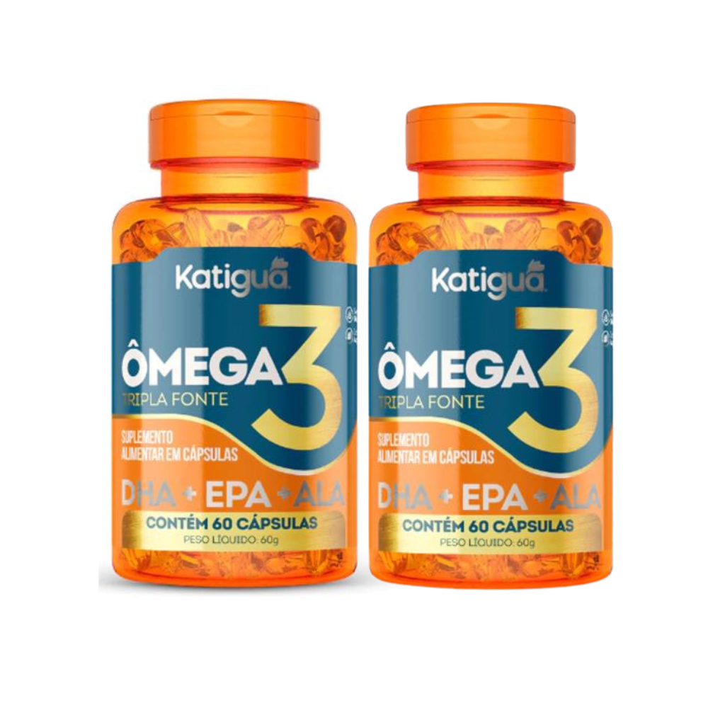 Ômega 3 Tripla Fonte Dha + Epa + Ala 1000Mg Katiguá Com 60 Cápsulas Gel