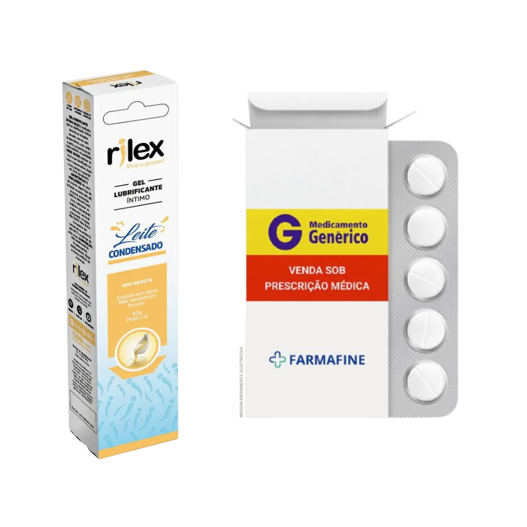 Kit Tadalafila Eurofarma 20mg + Gel Lubrificante Rilex Leite Condensado 50g