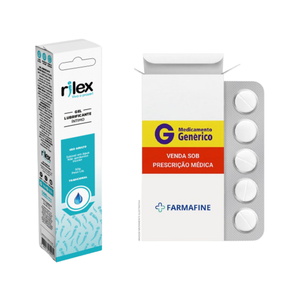 Kit Tadalafila Eurofarma 20mg + Gel Lubrificante Rilex Tradicional 50g