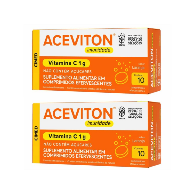 Vitamina C 1G Aceviton Zinco 10 Comprimidos Efervescentes