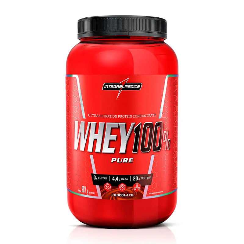 Whey Protein Integral Médica 100% Pure Chcolate 907g - Whey Protein Integral Médica 100% Pure Chocolate 907g